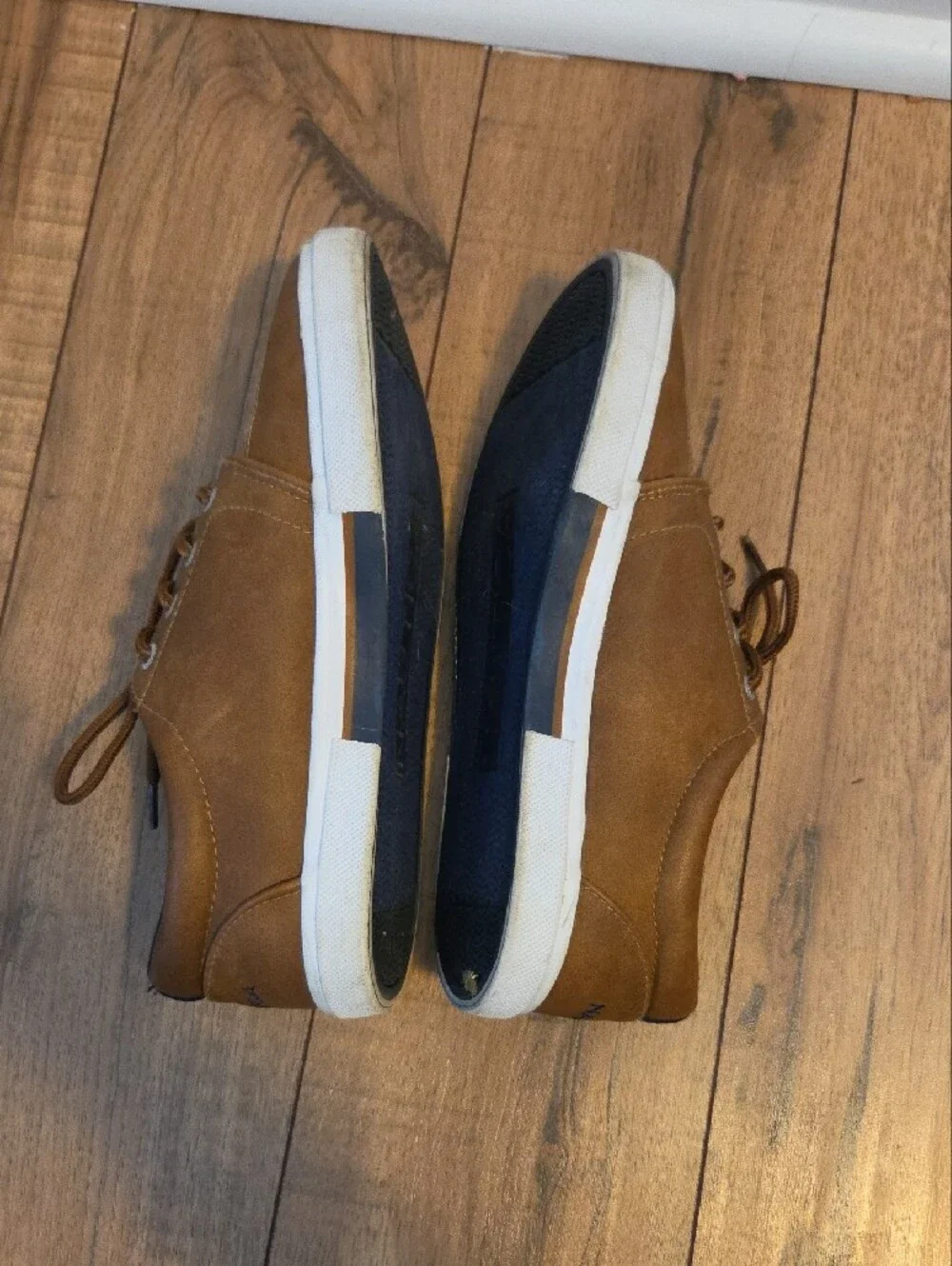 Nautica Boys Berrian Lace-Up Sneakers - Tan/Brown - Size 4